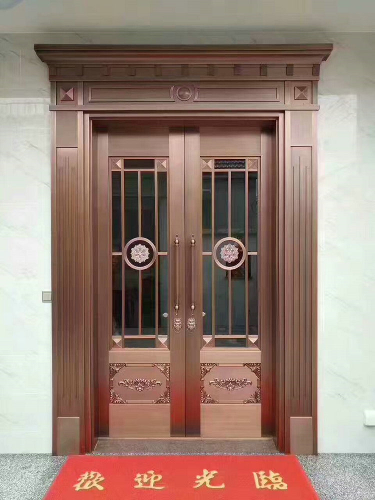 玻璃铜门12