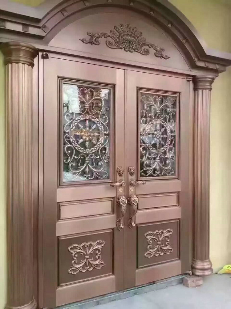 玻璃铜门14